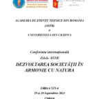 Conferinta internațională- Zilele Academiei de Științe Tehnice din România – Z ASTR , Craiova 2024