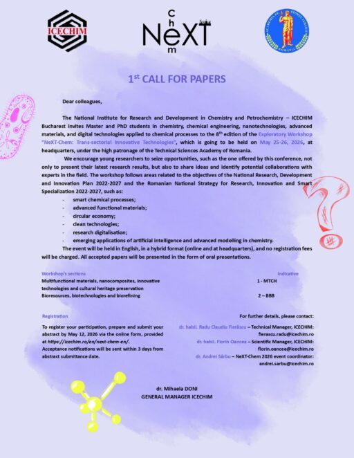 Invitaţie Next-Chem 25-26 Mai 2026