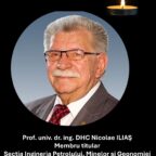 Anunţ deces Prof. univ. dr. ing. DHC Nicolae ILIAŞ