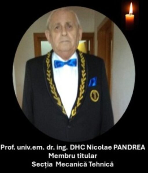 Anunţ deces Prof. univ. em. dr. ing. Nicolae Pandrea