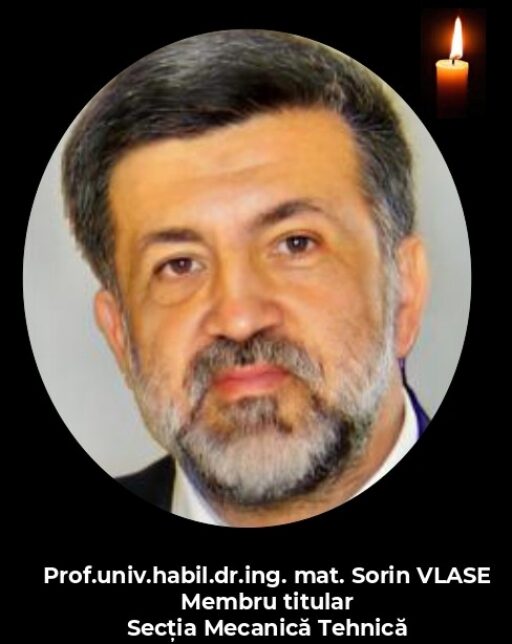 Anunţ deces Prof.univ.habil.dr.ing. mat Sorin Vlase